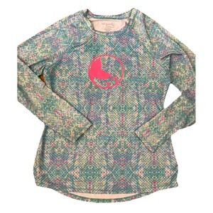 Reel Legends Shirt Sz L Blue Pink MERMAID Long Sleeve Coastal  Beach‎